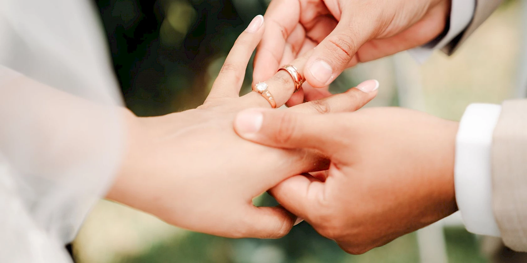 Hochzeitsbild mit Ring
